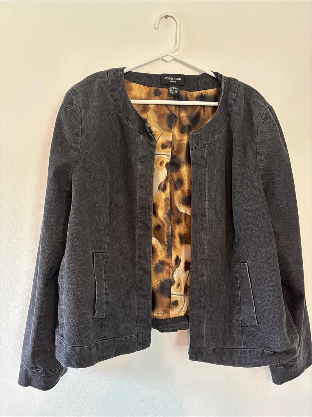 FOCUS 2000 Charcoal Crop denim Jacket